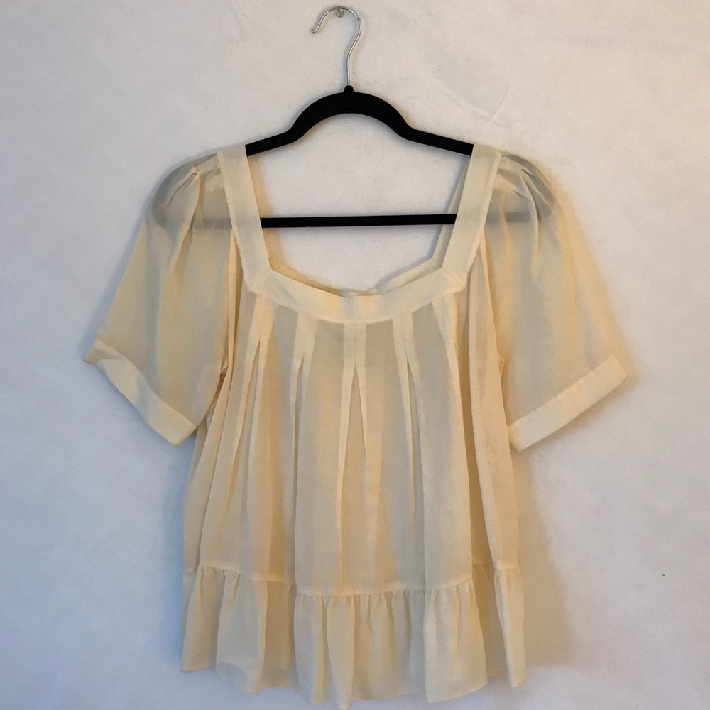 DVF Edith Top in Eggshell
